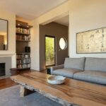 Asian-styled-living-room-with-large-live-edge-coffee-table